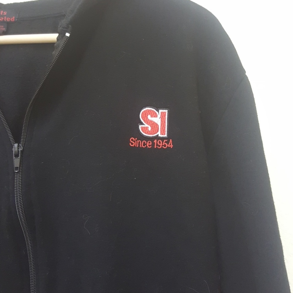 black warm jacket with hood